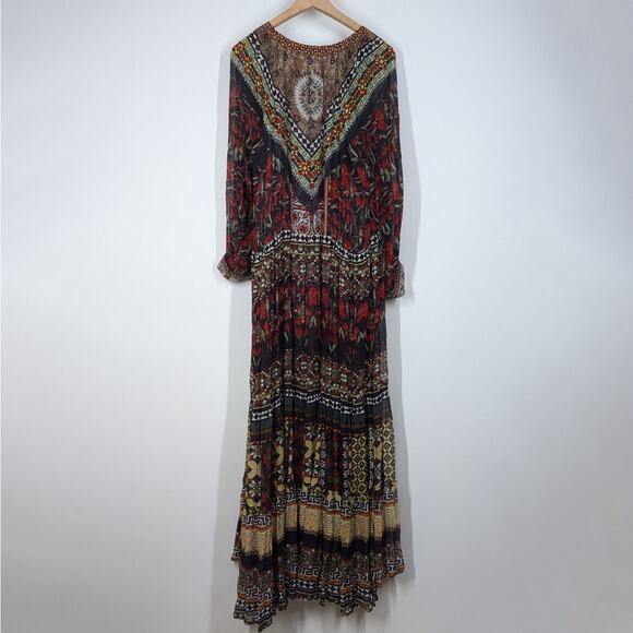 Camilla Long Gathered Panel Maxi Dress Paved In Paisley Size XS Preowned - Picture 4 of 16